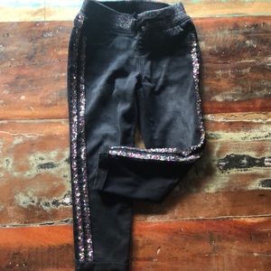 Ankle length sequin trim jeans